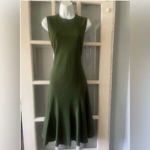 Vintage Wool Olive Green Lida Baday Dress